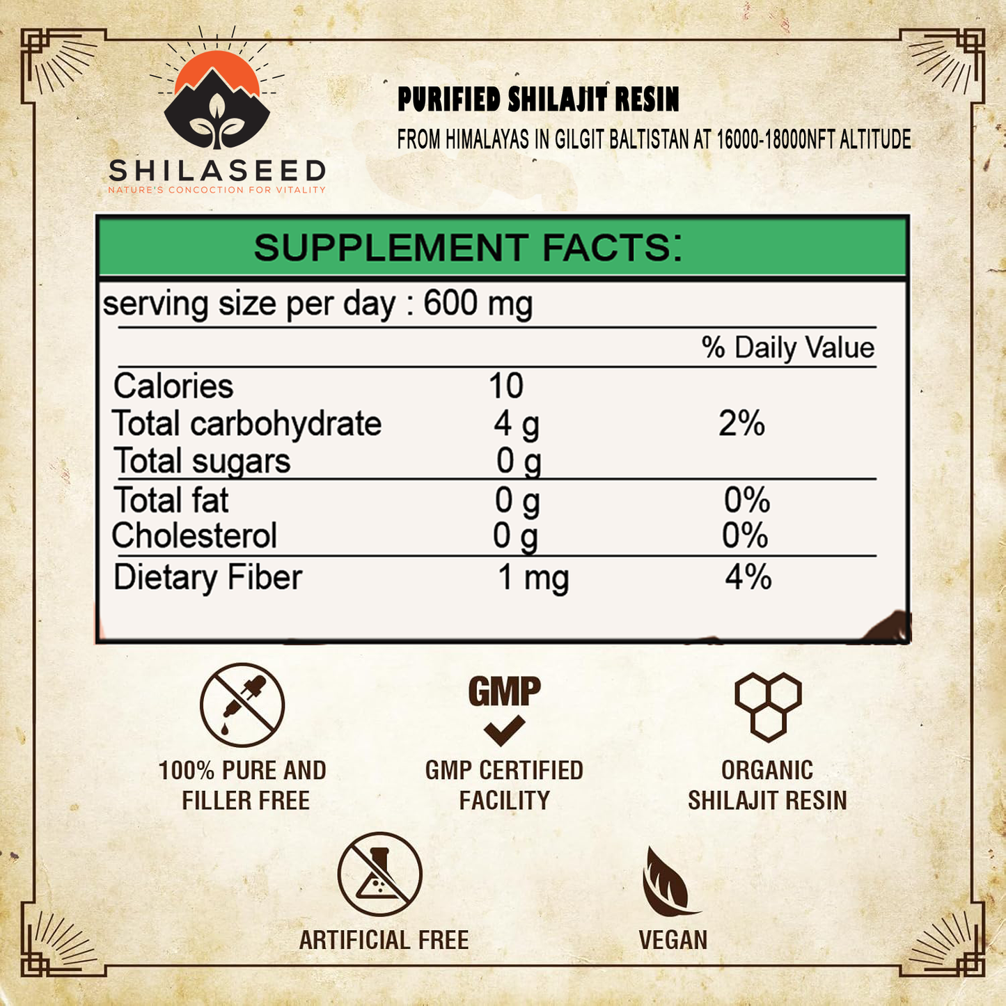 Premium Pure Shilajit with Fulvic Acid & 85 Minerals /to Boost Energy, Stamina, and Immune